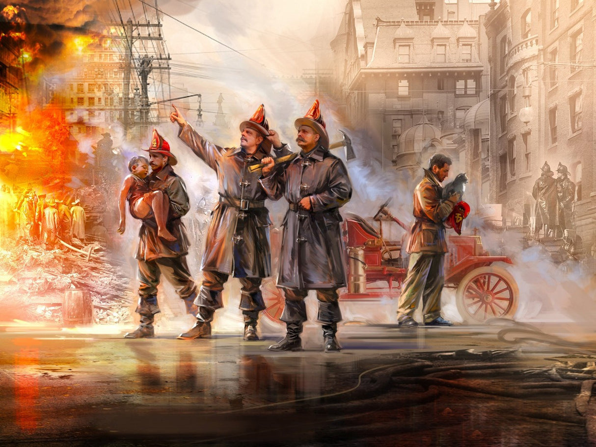 American Fire Truck Crew (1910s) 6 Figures