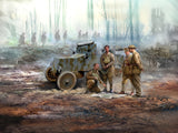 Model T RNAS Armoured Car with 4 WWI British Tank Crew Figures