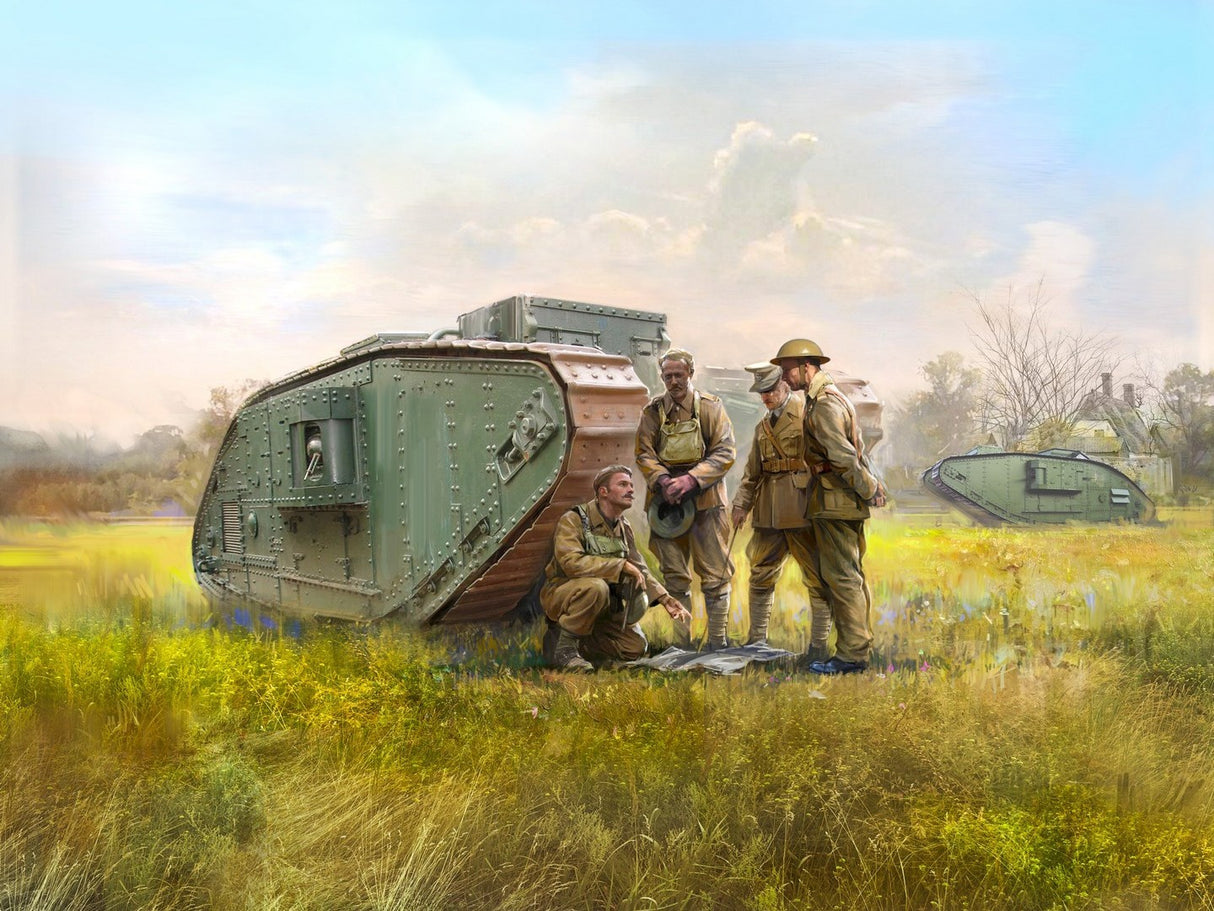 WWI British Tank Crew 4 Figures