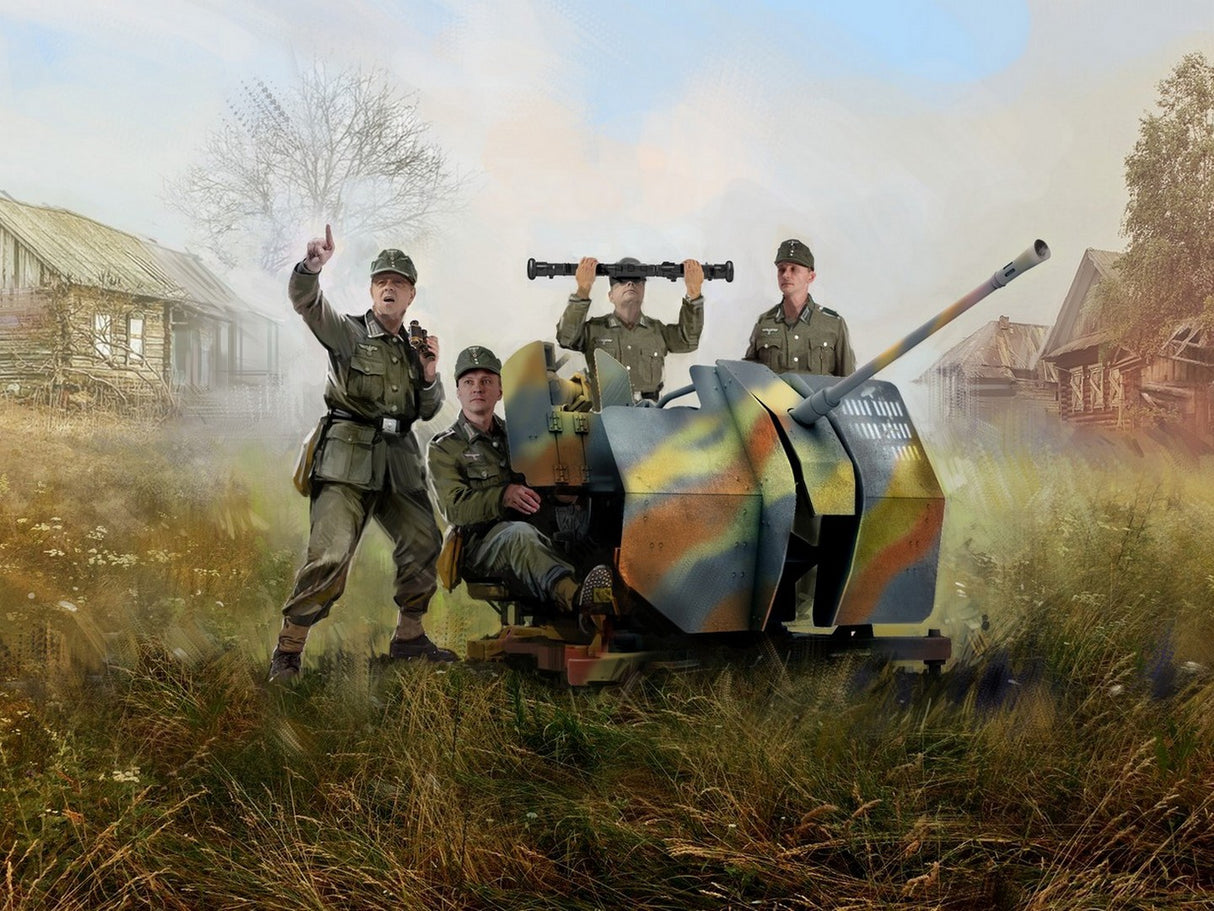 Flak 38 with 4 Crew Figures