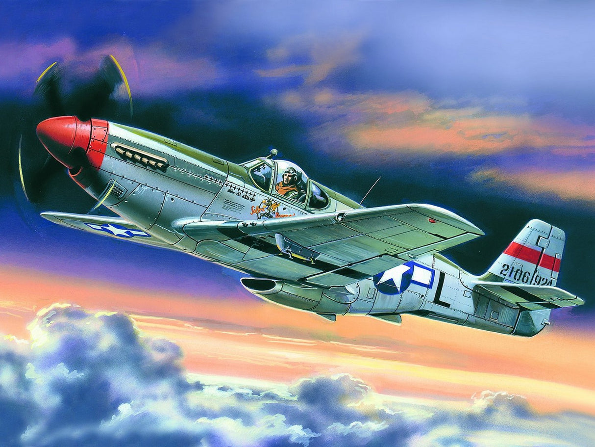 Mustang P-51C WWII American Fighter Plane