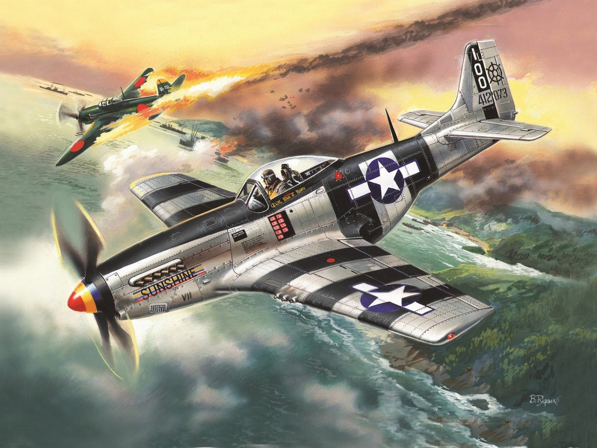 Mustang P-51K WWII American Fighter Plane