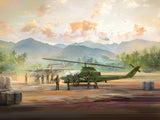 Cobra AH-1G & Bronco OV-10A Helicopters with U.S. Pilots & Ground Personnel (9 Figures)