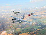 ICM 1/48 Conquerors of Europes Sky (Set of 3 Aircraft-Set includes P51 Mustang/Spitfire/and B-26 Marauder) ICM48324