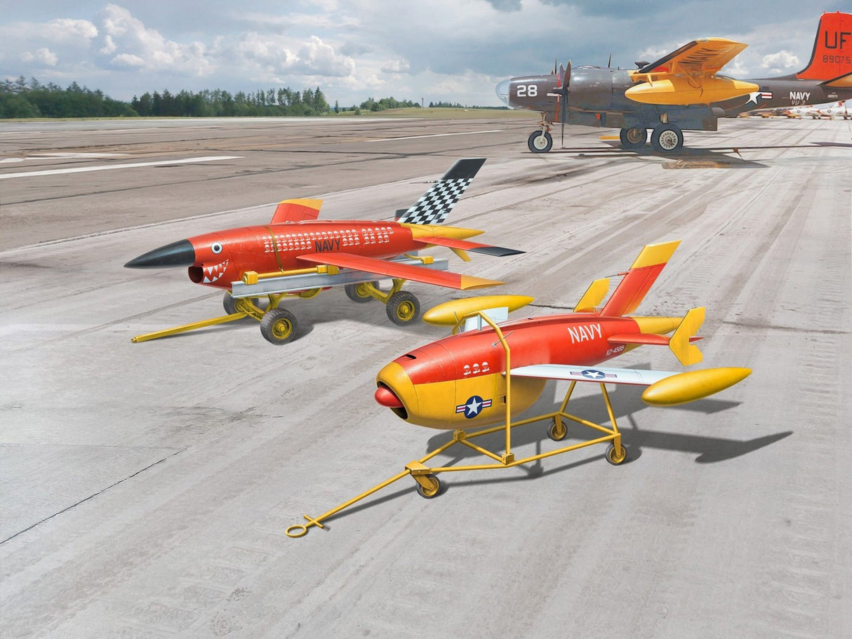 U.S. Aerial Target Drones (Set of 2 Drones & 2 Trailers)