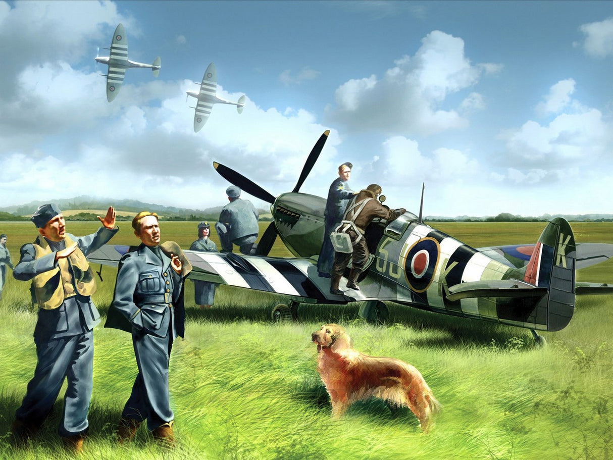 Spitfire Mk.IX with RAF Pilots & Ground Personnel (7 Figures)