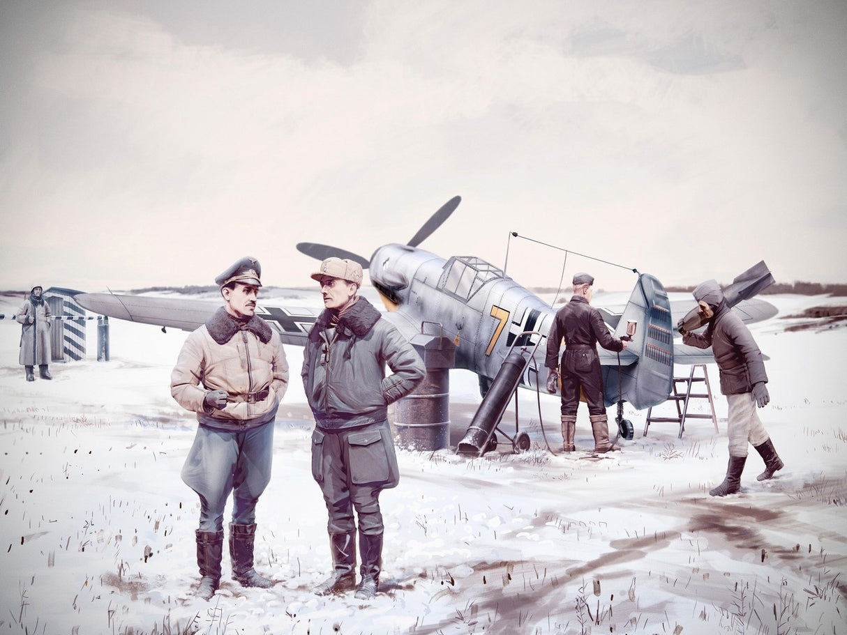 Bf 109F-4 with German Luftwaffe Personnel (5 Figures)