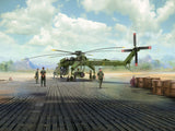 Phu Bai Combat Base 1968 with CH-54A Helicopter Figures & M8A1 Airfield Pavement Slabs