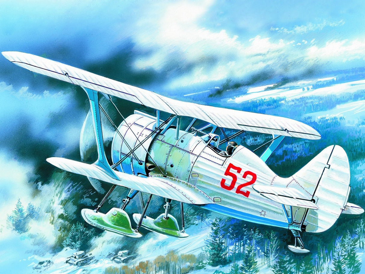 I-15bis WWII Soviet Biplane Fighter (Winter Version)