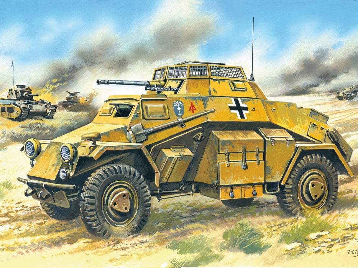ICM Sd.Kfz.222 German Light Armoured Vehicle 1:72