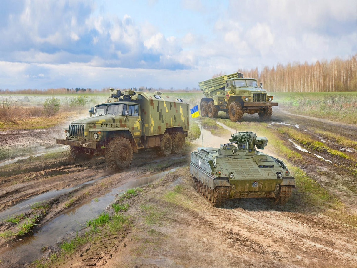 ICM Military Vehicles of the Armed Forces of Ukraine (Set of 3) ICMDS7205