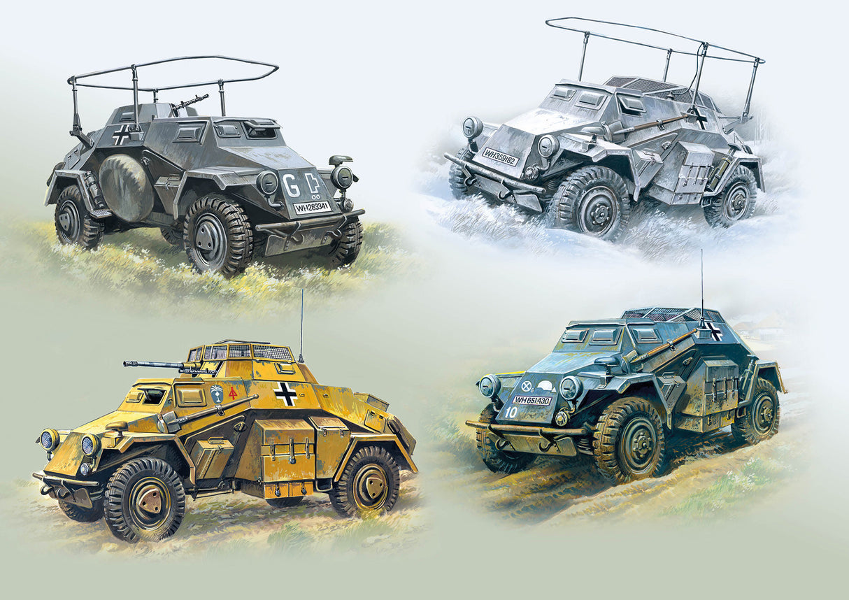 ICM 1/72 Wehrmacht Light Armoured Vehicles Set ICMDS7207
