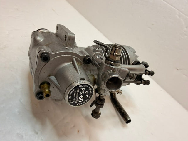 O.S. FS-60 10cc Four-Stroke Glow R/C Aircraft Engine – Vintage Open Rocker – Japan Second hand