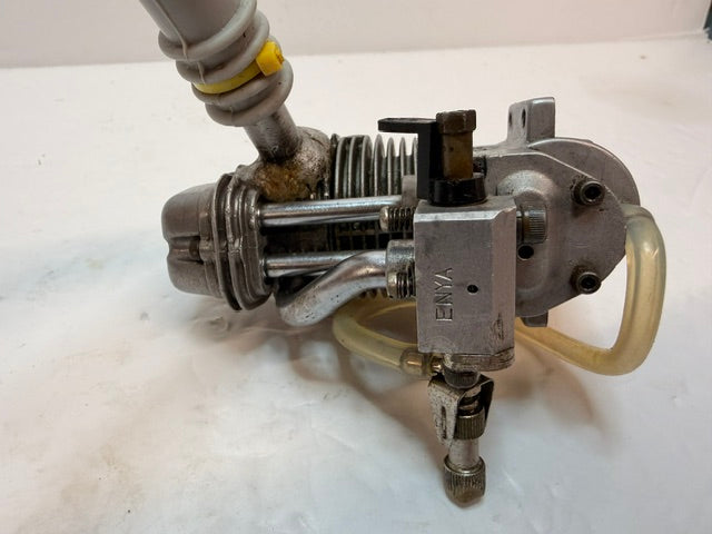 Enya 46-4C 7.5cc Four-Stroke Glow R/C Aircraft Engine – Japan SECOND HAND - manifold welded to cylinder head valves stuck (Box 161)