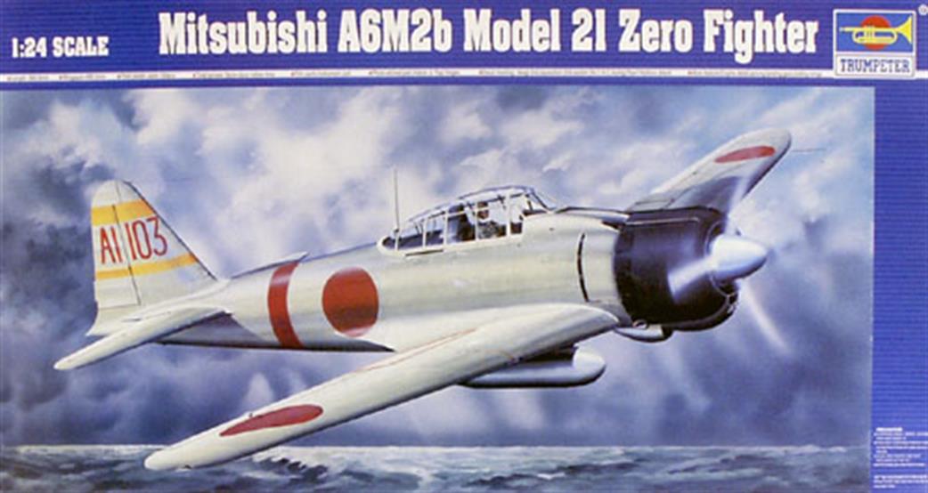 Trumpeter 1/24 Mitsubishi A6M2b model 21 Zero Fighter 02405