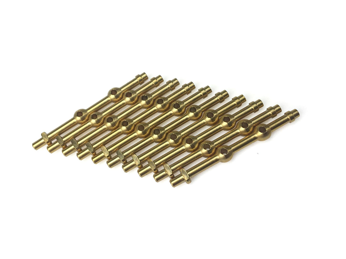 2 Hole Capping Rail Stanchion Brass 20mm (Pack of 10)