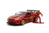 Jada Die Cast Collectables - 1:32 Hollywood Rides 2016 Camaro With Iron Man Figure