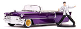 Jada Die Cast Collectables - 1:24 Hollywood Rides Elvis Purple 1956 Purple Cadillac with Figure