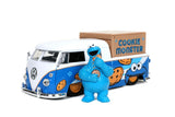 Jada Die Cast Collectables - 1:24 Hollywood Rides 1963 VW Bus with Talking Cookie Monster Figure