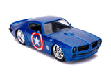 Jada Die Cast Collectables - 1:32 Hollywood Rides 1972 Pontiac Firebird Captain America