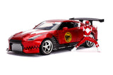 Jada Die Cast Collectables - 1:24 Hollywood Rides 2009 Nissan GT-R with Red Power Ranger Figure