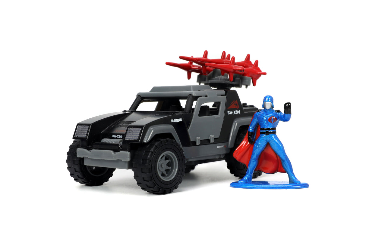 Jada Die Cast Collectables - 1:32 Hollywood Rides G.I. Joe Stinger with Cobra Commander Figure