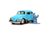 Jada Die Cast Collectables - 1:32 Hollywood Rides VW Beetle with Stich Figure