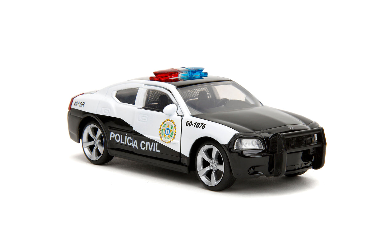 Jada Die Cast Collectables - 1:32 Fast and Furious F5 Dodge Charger Police Car