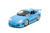 Jada Die Cast Collectables - 1:24 Fast and Furious F5 Brians Porsche 996 GT3 RS