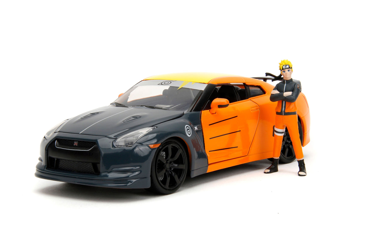 Jada Die Cast Collectables - 1:24 Hollywood Rides 2009 Nissan GTR with Naruto figure