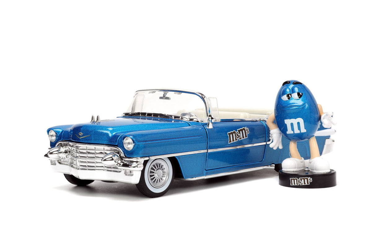 Jada Die Cast Collectables - 1:24 Hollywood Rides 1956 Cadillac Eldorado with MM Blue Figure