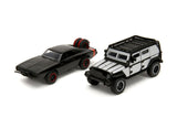Jada Die Cast Collectables - 1:32 Fast and Furious Jeep Wrangler and Dodge Charger Set