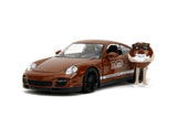 Jada Die Cast Collectables - 1:24 Hollywood Rides 2007 Porsche 911 Turbo with MM Brown Figure