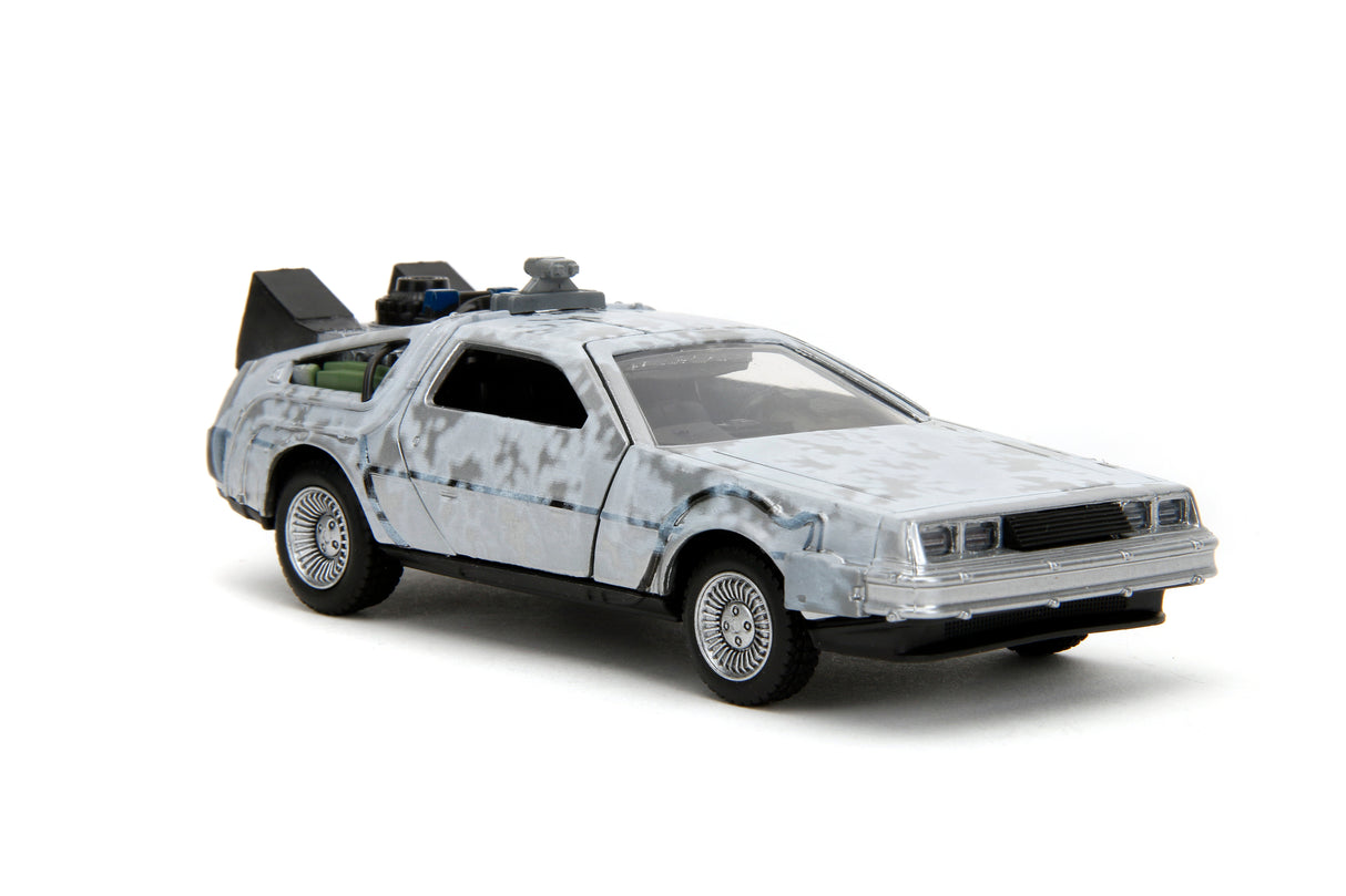 Jada Die Cast Collectables - 1:32 Back to the Future I DeLorean Time Machine Frosted Version