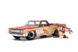 Jada Die Cast Collectables - 1:24 Hollywood Rides Chevy El Camino with Tasmanian Devil Figure