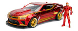 Jada Die Cast Collectables - 1:24 Hollywood Rides Camaro with Ironman Figure