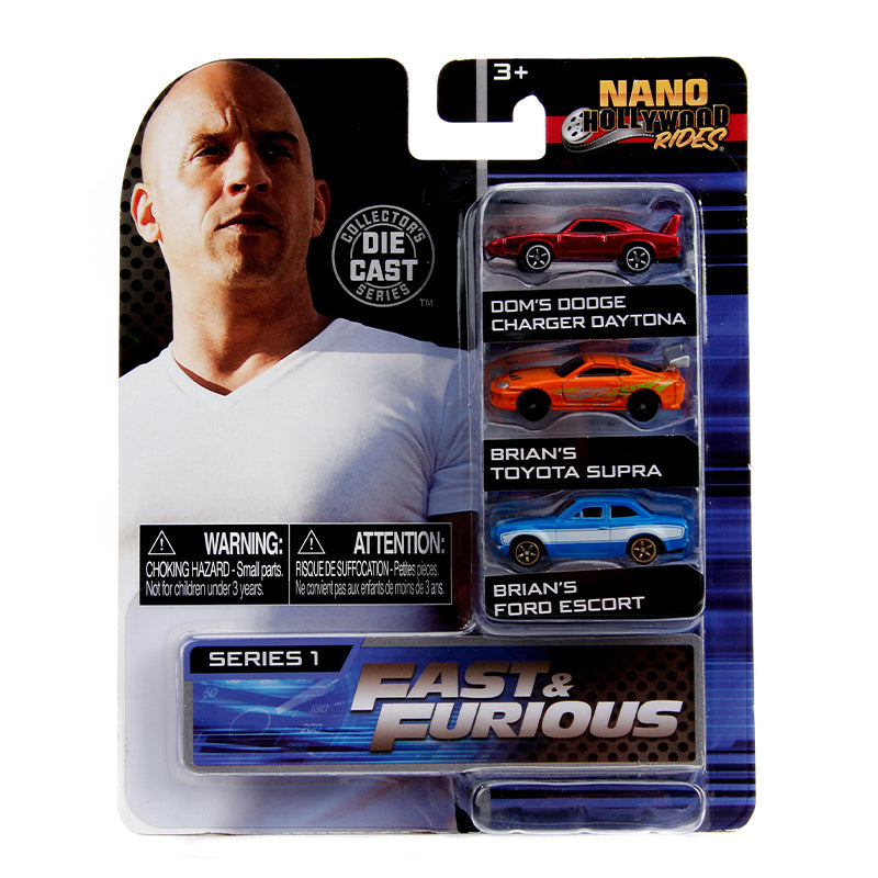 NANO Hollywood Rides Die Cast Collectables - NANO Hollywood Rides Fast and Furious Set #2