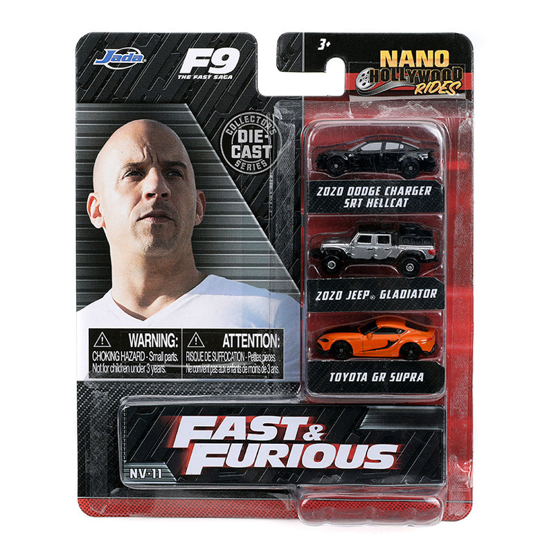 NANO Hollywood Rides Die Cast Collectables - NANO Hollywood Rides Fast and Furious 9 3 Car Set