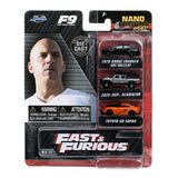 NANO Hollywood Rides Die Cast Collectables - NANO Hollywood Rides Fast and Furious 9 3 Car Set