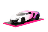 Jada Die Cast Collectables - 1:24 Pink Slips Lykan Hypersport - White and Pink Camo