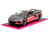 Jada Die Cast Collectables - 1:24 Pink Slips 2020 Chevrolet Corvette - Candy Charcoal Gray