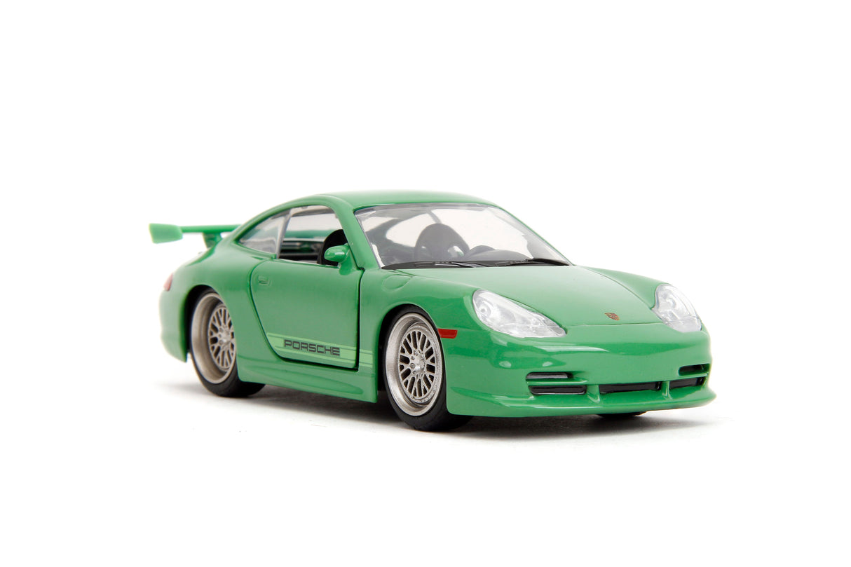 Jada Die Cast Collectables - 1:32 Pink Slips Porsche 911 GT3 (996)  - Glossy Green