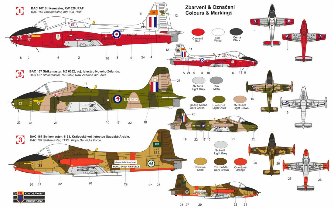 Kovozavody Prostejov  1/48 BAC 167 Strikemaster Kit 4801