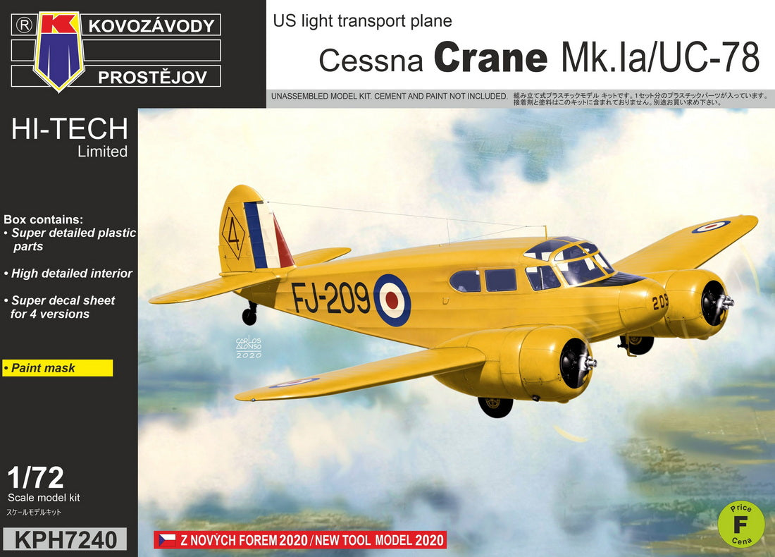 Kovozavody Prostejov 1/72 Cessna Crane Mk.1a/UC-78 Kit 7240