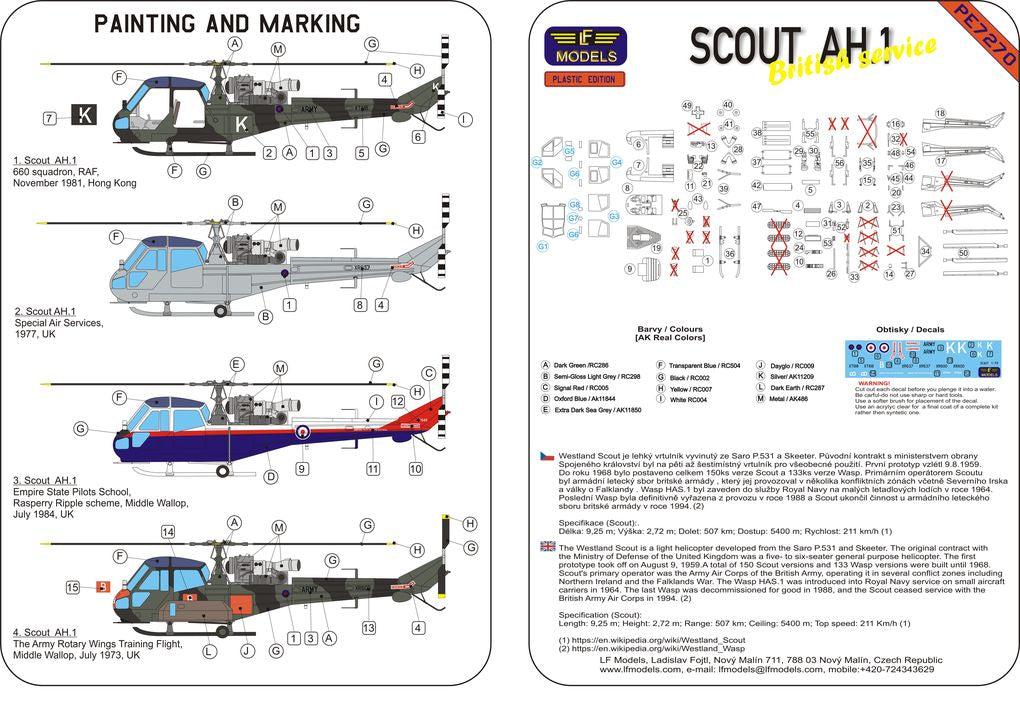 LF Model 1/72 Scout AH.1 Kit LF-PE7270