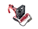 Motor Fan unit w/Temp Sensor w/Mount Red 42mm