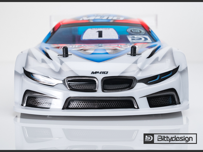 Bittydesign Body shell M410 1/10 TC 190mm body (Light)  - Clear