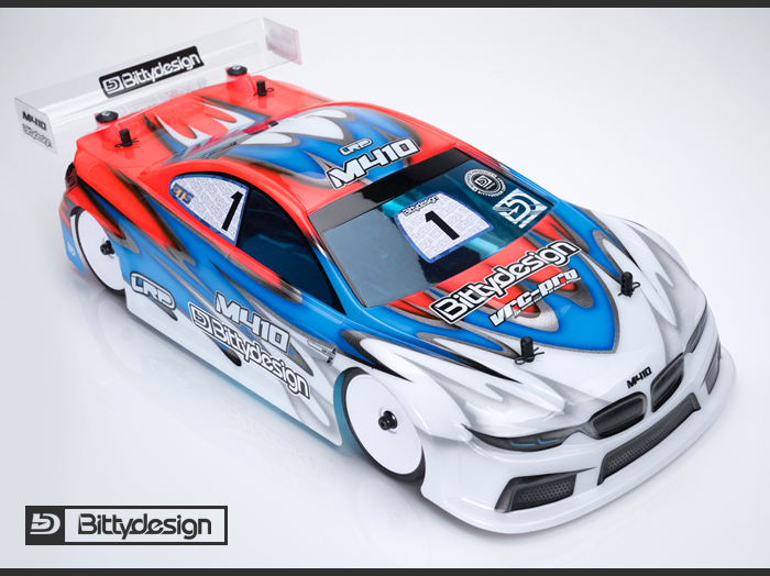 Bittydesign Body shell M410 1/10 TC 190mm body (Light)  - Clear