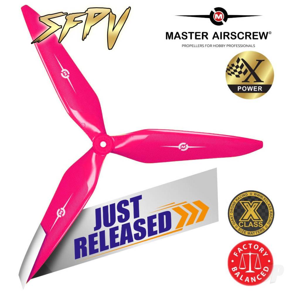 13x12 3X Power X-Class Giant Racing Drone Propeller (CCW) Colby Pink