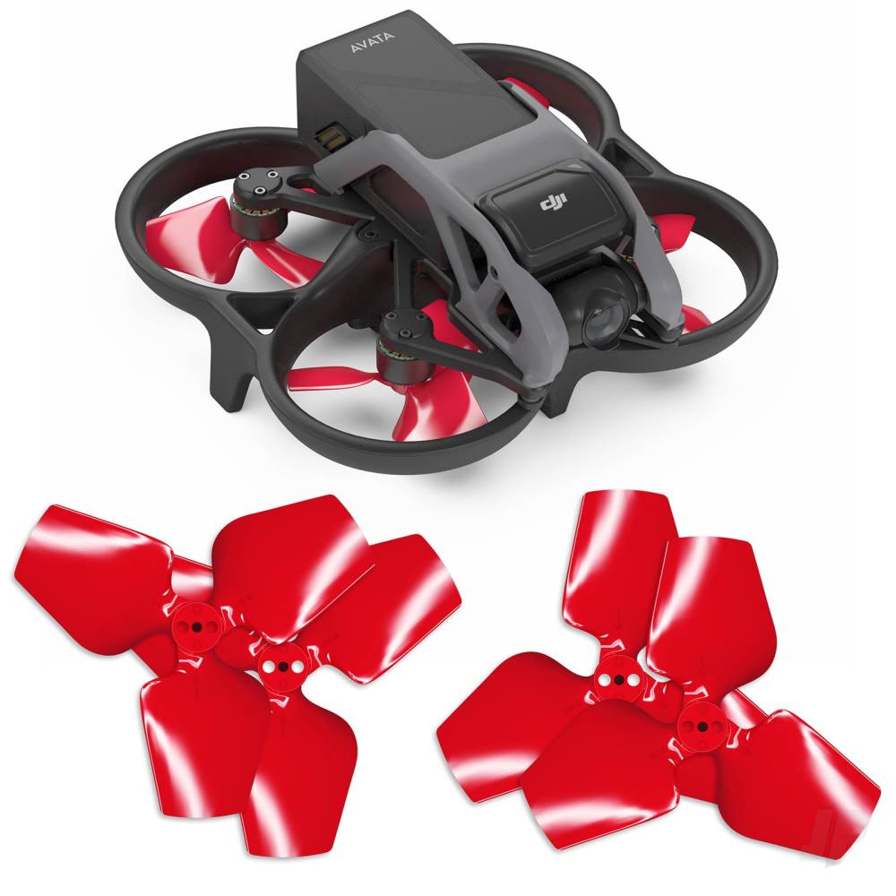 DJI Avata 3-blade Upgrade Propeller Set - x4 Red